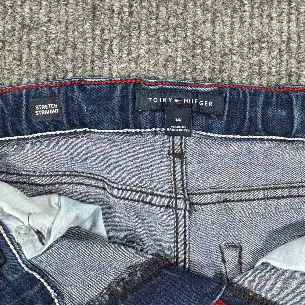 Tommy Hilfiger Straight Jeans Boys Size 14‎ Blue Stretch Adjustable Waist
